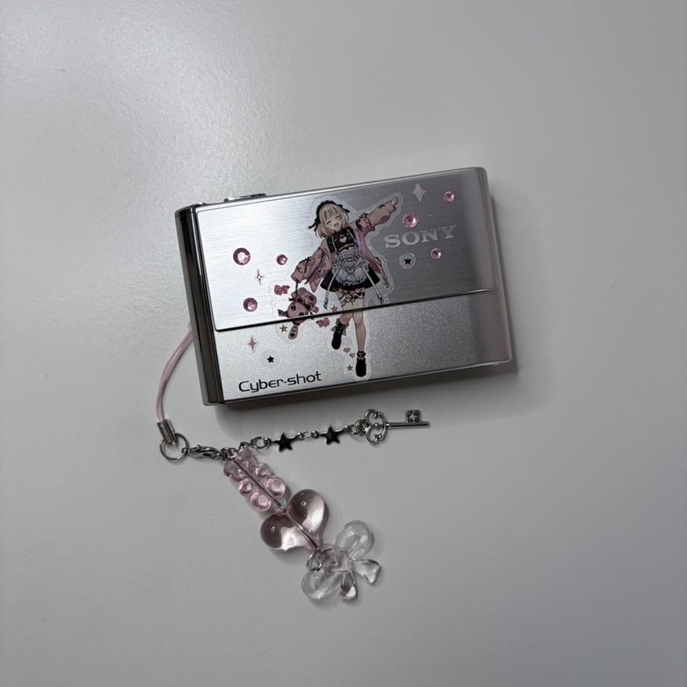 Sony Cyber-shot Silver Digital Camera with Pink Accents